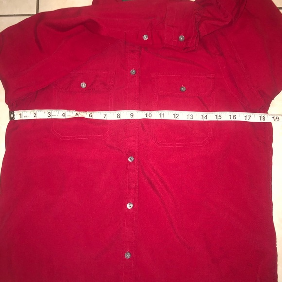 Red Silk Button-Up - Picture 4 of 10